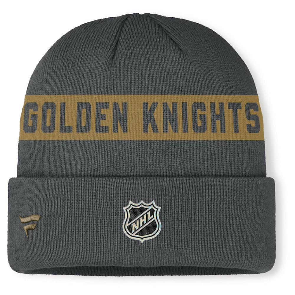 Vegas Golden Knights Fanatics Authentic Pro Rink Cuffed Knit Hat - Gray - NHL