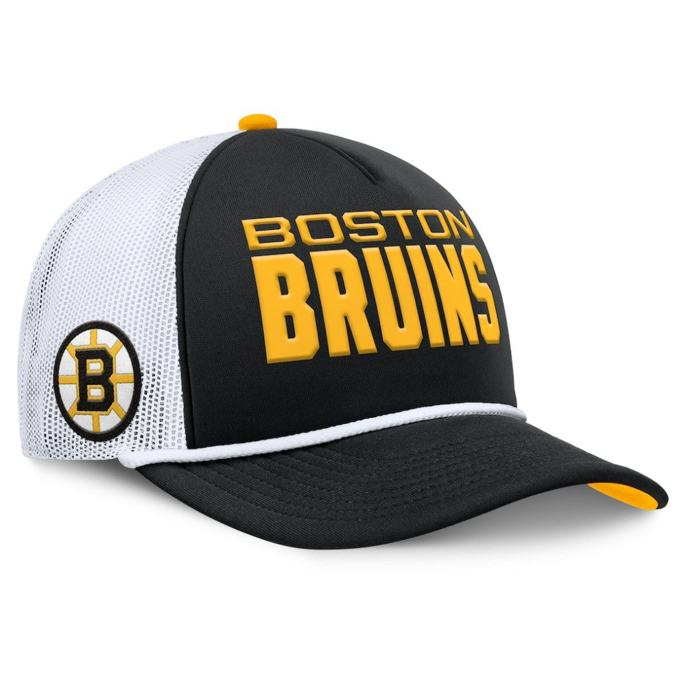 Boston Bruins Fanatics Authentic Pro Rink A-Frame Adjustable Hat - Black/White - NHL