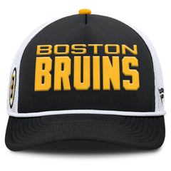 Boston Bruins Fanatics Authentic Pro Rink A-Frame Adjustable Hat - Black/White - NHL