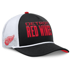 Detroit Red Wings Fanatics Authentic Pro Rink A-Frame Adjustable Hat - Black/White - NHL