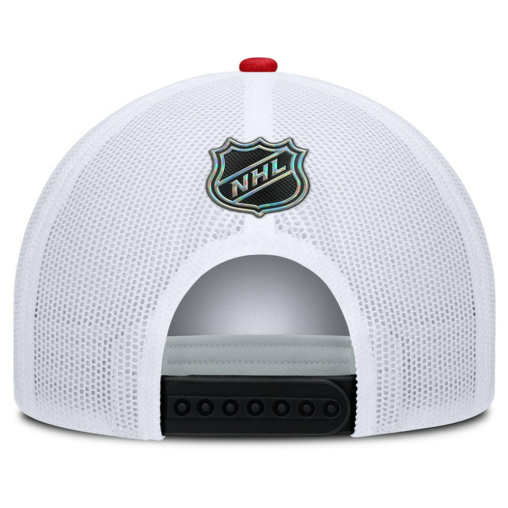 Detroit Red Wings Fanatics Authentic Pro Rink A-Frame Adjustable Hat - Black/White - NHL