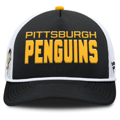 Pittsburgh Penguins Fanatics Authentic Pro Rink A-Frame Adjustable Hat - Black/White - NHL
