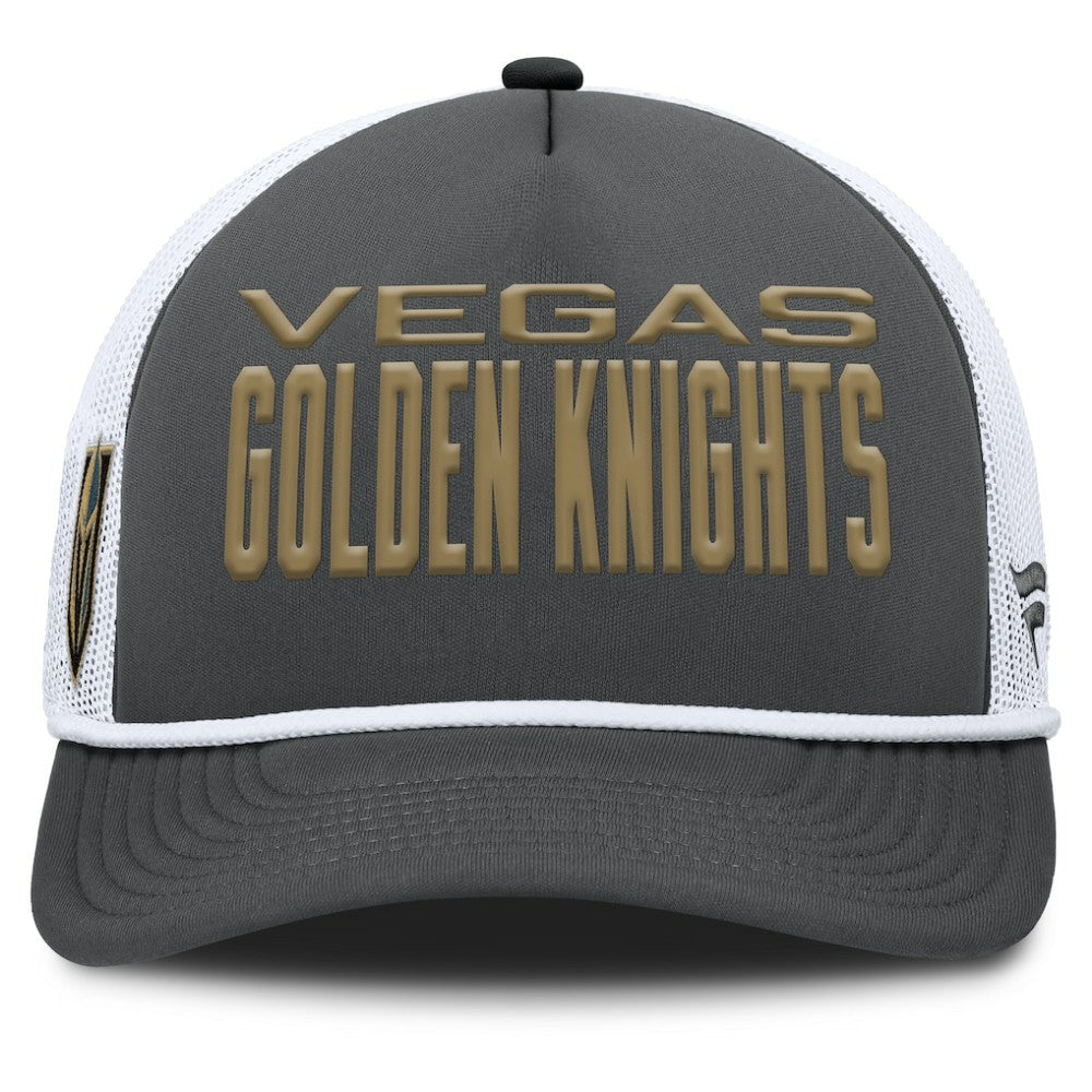 Vegas Golden Knights Fanatics Authentic Pro Rink A-Frame Adjustable Hat - Charcoal/White - NHL