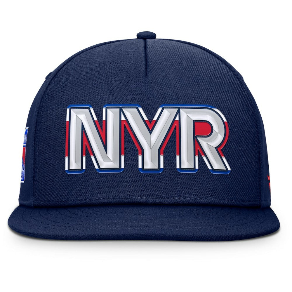 New York Rangers Fanatics Authentic Pro Rink Team Code Snapback Hat - Navy - NHL