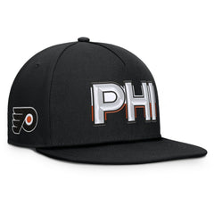 Philadelphia Flyers Fanatics Authentic Pro Rink Team Code Snapback Hat - Black - NHL