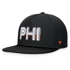 Philadelphia Flyers Fanatics Authentic Pro Rink Team Code Snapback Hat - Black - NHL