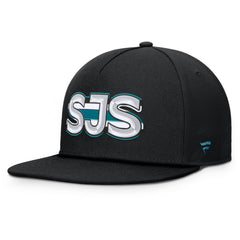 San Jose Sharks Fanatics Authentic Pro Rink Team Code Snapback Hat - Black - NHL
