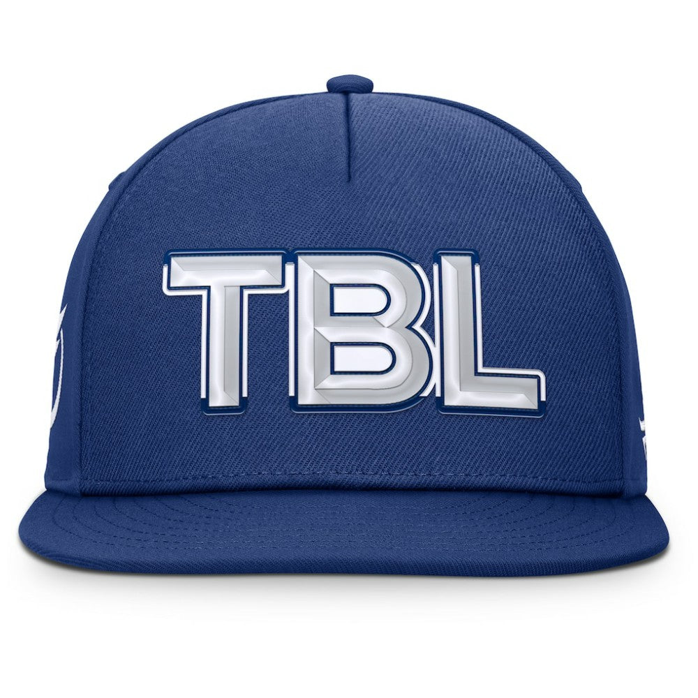 Tampa Bay Lightning Fanatics Authentic Pro Rink Team Code Snapback Hat - Blue - NHL