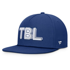 Tampa Bay Lightning Fanatics Authentic Pro Rink Team Code Snapback Hat - Blue - NHL