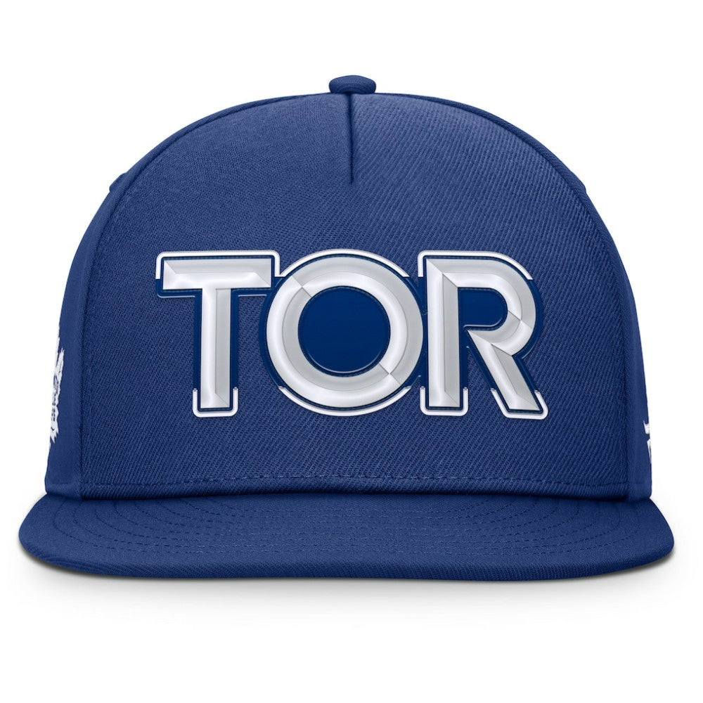Toronto Maple Leafs Fanatics Authentic Pro Rink Team Code Snapback Hat - Blue - NHL