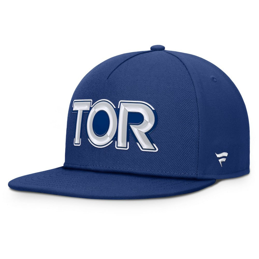 Toronto Maple Leafs Fanatics Authentic Pro Rink Team Code Snapback Hat - Blue - NHL