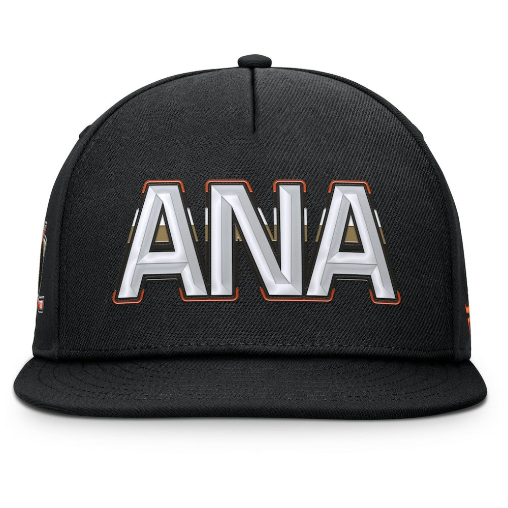 Anaheim Ducks Fanatics Authentic Pro Rink Team Code Snapback Hat - Black - NHL