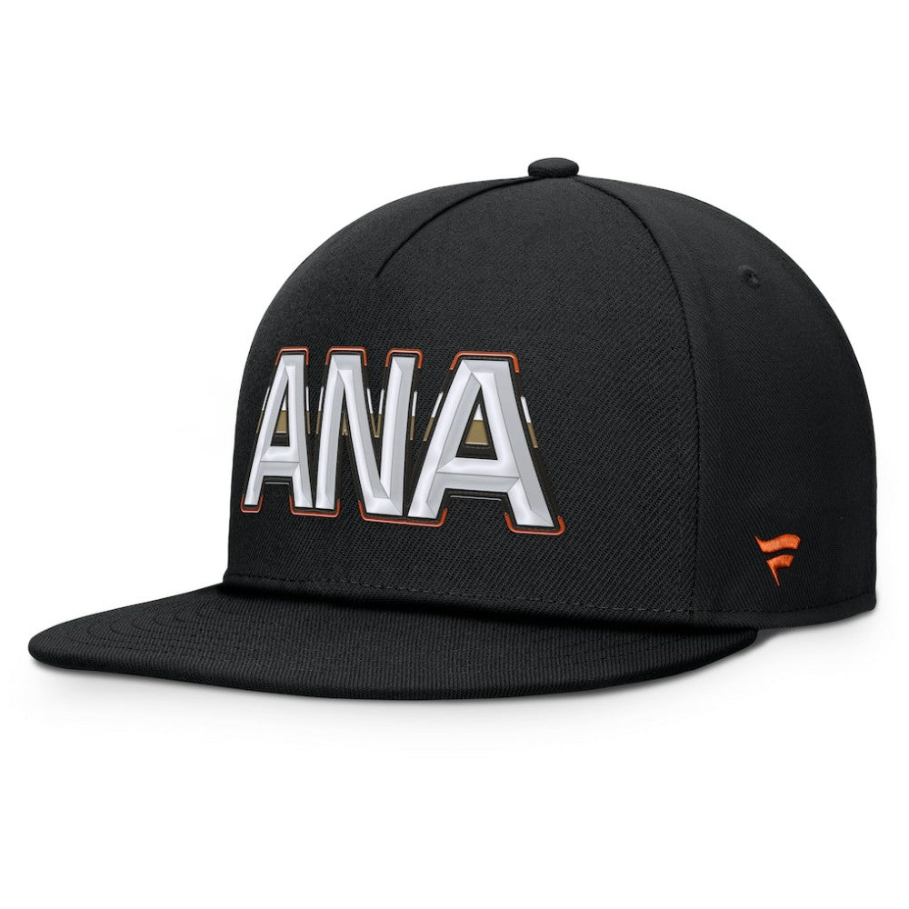 Anaheim Ducks Fanatics Authentic Pro Rink Team Code Snapback Hat - Black - NHL