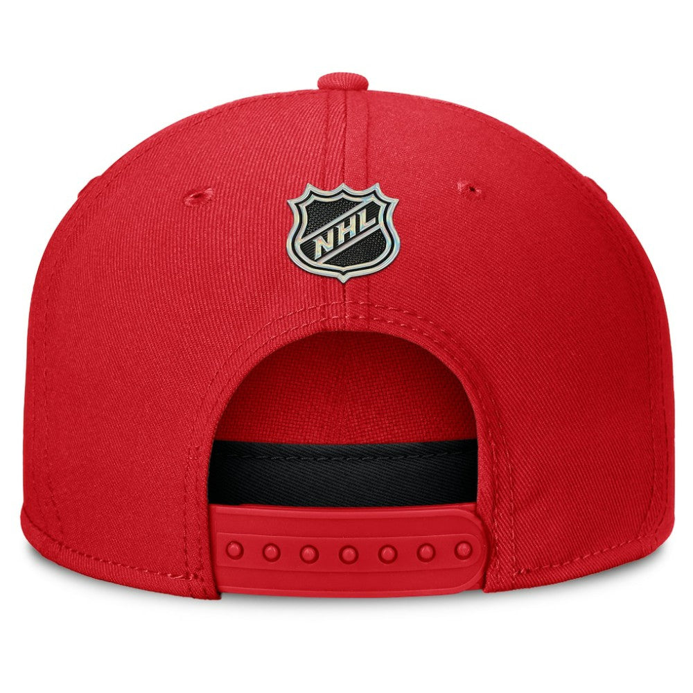 Calgary Flames Fanatics Authentic Pro Rink Team Code Snapback Hat - Red - NHL