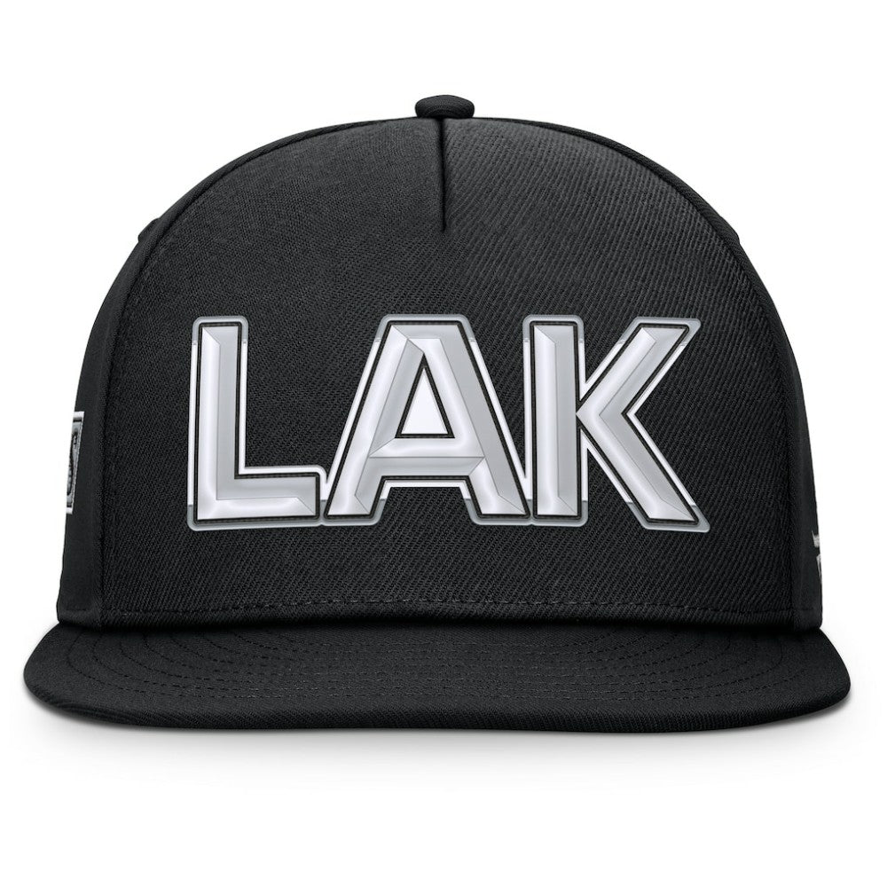 Los Angeles Kings Fanatics Authentic Pro Rink Team Code Snapback Hat - Black - NHL