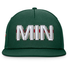 Minnesota Wild Fanatics Authentic Pro Rink Team Code Snapback Hat - Green - NHL