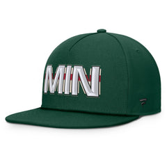 Minnesota Wild Fanatics Authentic Pro Rink Team Code Snapback Hat - Green - NHL