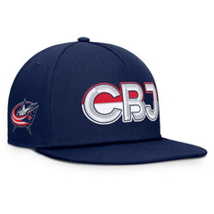 Columbus Blue Jackets Fanatics Authentic Pro Rink Team Code Snapback Hat - Navy - NHL