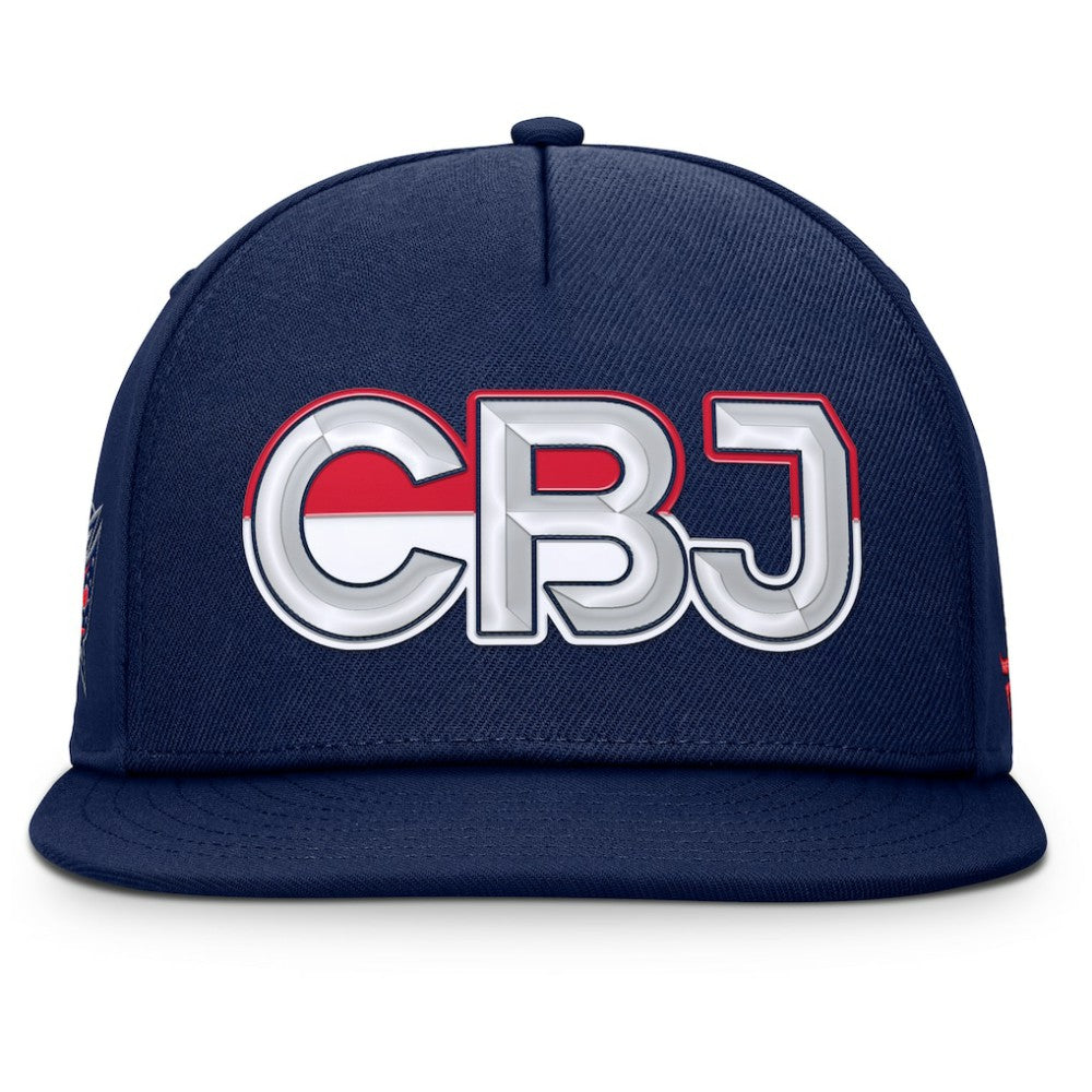 Columbus Blue Jackets Fanatics Authentic Pro Rink Team Code Snapback Hat - Navy - NHL
