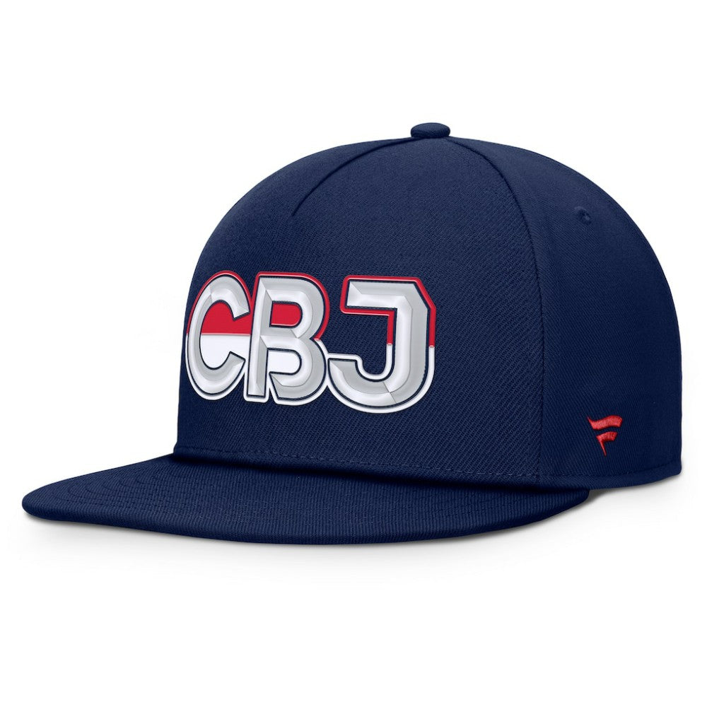Columbus Blue Jackets Fanatics Authentic Pro Rink Team Code Snapback Hat - Navy - NHL
