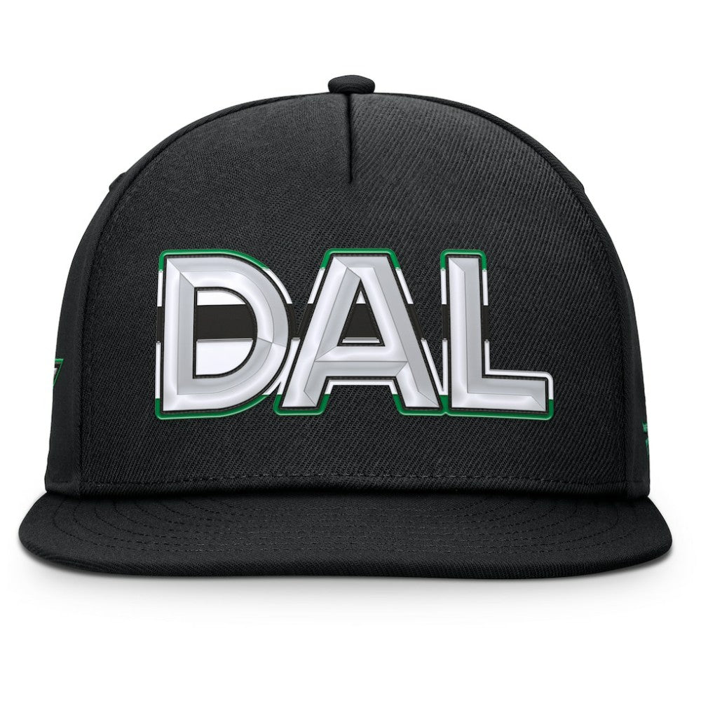 Dallas Stars Fanatics Authentic Pro Rink Team Code Snapback Hat - Black - NHL