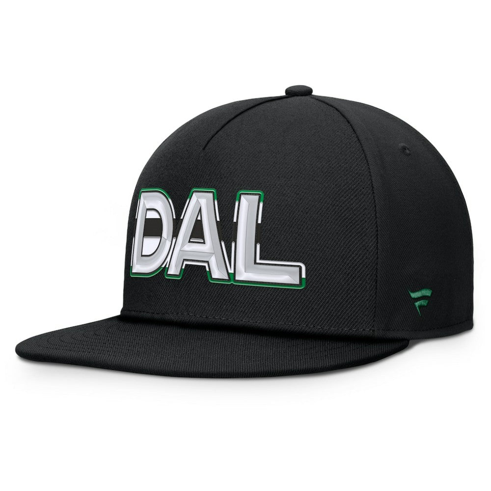 Dallas Stars Fanatics Authentic Pro Rink Team Code Snapback Hat - Black - NHL
