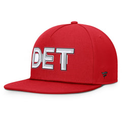 Detroit Red Wings Fanatics Authentic Pro Rink Team Code Snapback Hat - Red - NHL