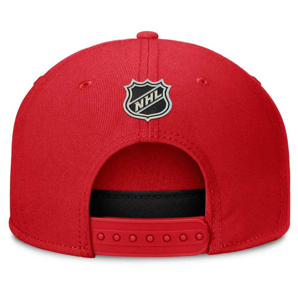 Detroit Red Wings Fanatics Authentic Pro Rink Team Code Snapback Hat - Red - NHL