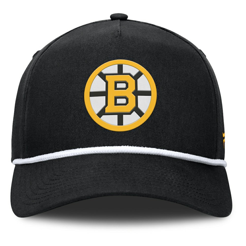 Boston Bruins Fanatics Authentic Pro Rink Roper A-Frame Adjustable Hat - Black - NHL