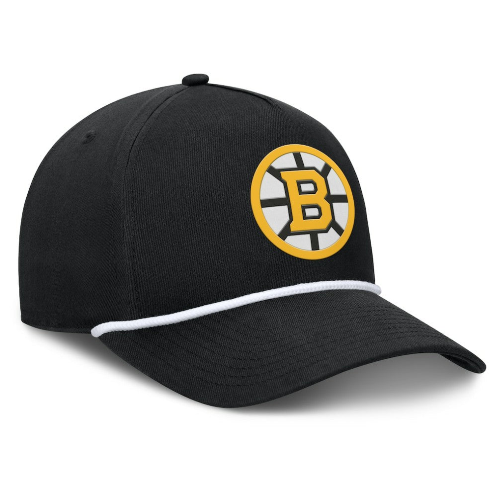 Boston Bruins Fanatics Authentic Pro Rink Roper A-Frame Adjustable Hat - Black - NHL