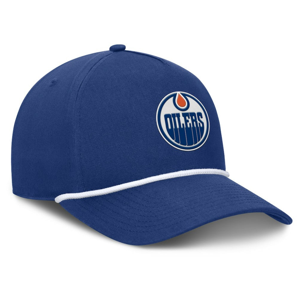 Edmonton Oilers Fanatics Authentic Pro Rink Roper A-Frame Adjustable Hat - Royal - NHL