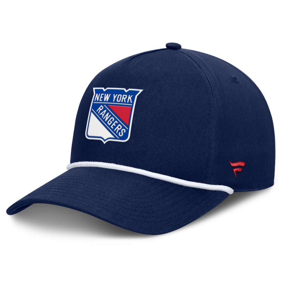 New York Rangers Fanatics Authentic Pro Rink Roper A-Frame Adjustable Hat - Navy - NHL