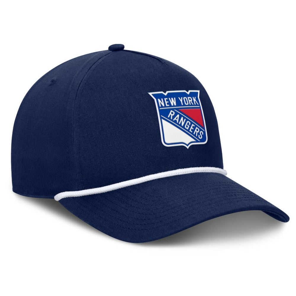 New York Rangers Fanatics Authentic Pro Rink Roper A-Frame Adjustable Hat - Navy - NHL