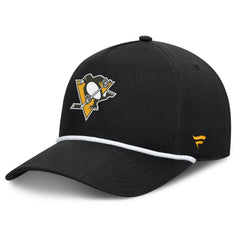 Pittsburgh Penguins Fanatics Authentic Pro Rink Roper A-Frame Adjustable Hat - Black - NHL