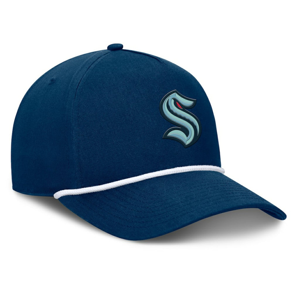 Seattle Kraken Fanatics Authentic Pro Rink Roper A-Frame Adjustable Hat - Deep Sea Blue - NHL