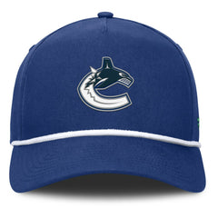 Vancouver Canucks Fanatics Authentic Pro Rink Roper A-Frame Adjustable Hat - Blue - NHL