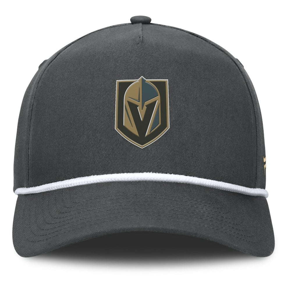 Vegas Golden Knights Fanatics Authentic Pro Rink Roper A-Frame Adjustable Hat - Charcoal - NHL
