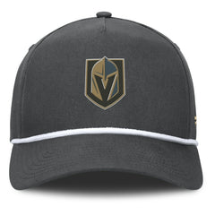 Vegas Golden Knights Fanatics Authentic Pro Rink Roper A-Frame Adjustable Hat - Charcoal - NHL