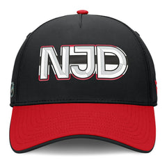 New Jersey Devils Fanatics Authentic Pro Rink Team Code Flex Hat - Black/Red - NHL