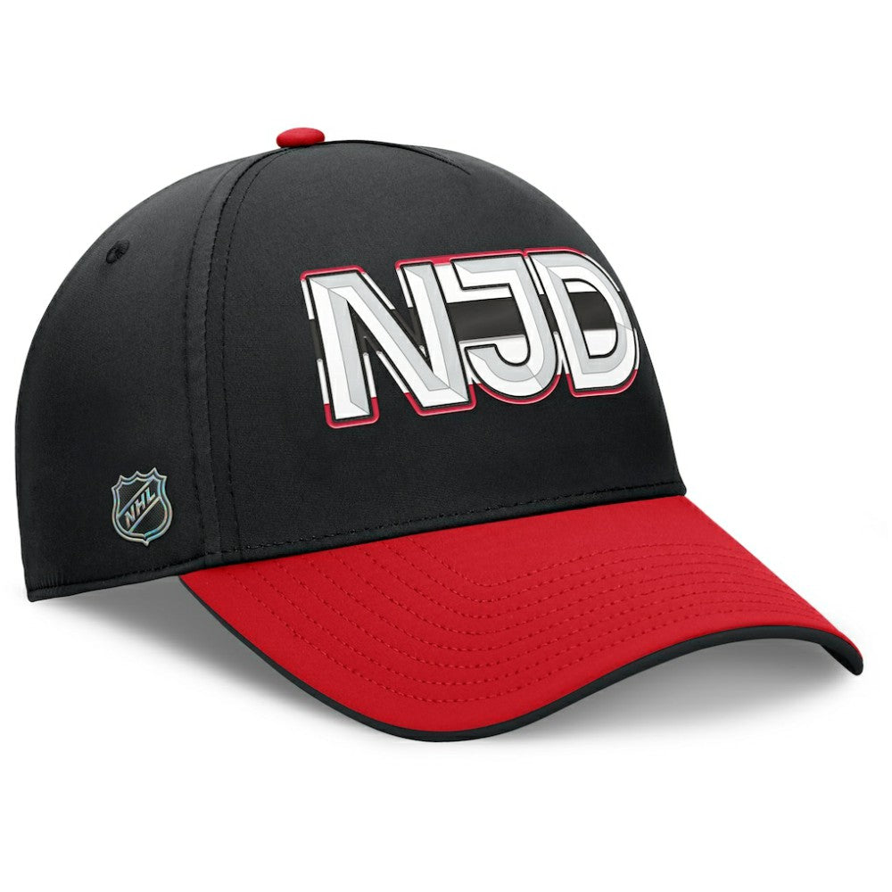 New Jersey Devils Fanatics Authentic Pro Rink Team Code Flex Hat - Black/Red - NHL