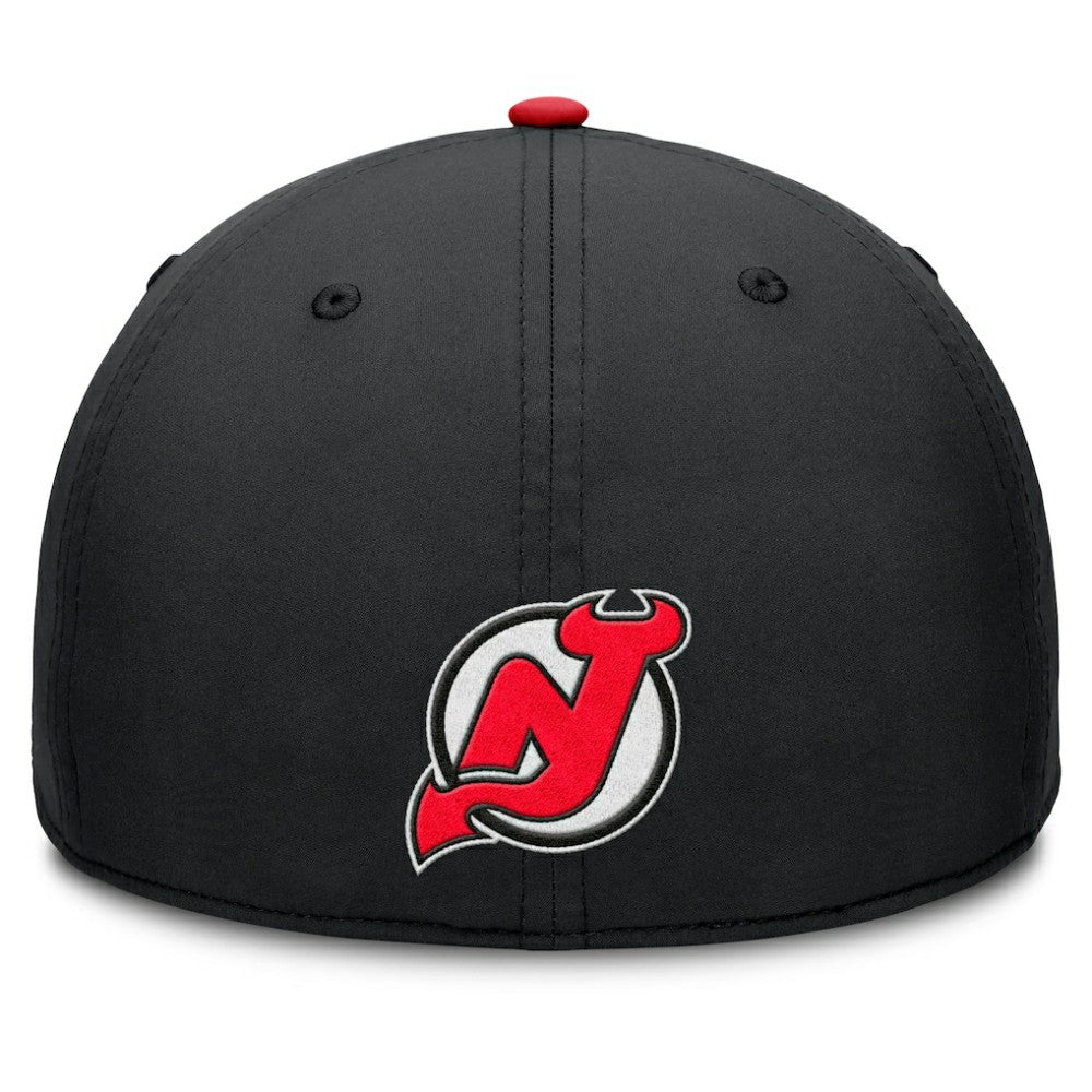 New Jersey Devils Fanatics Authentic Pro Rink Team Code Flex Hat - Black/Red - NHL
