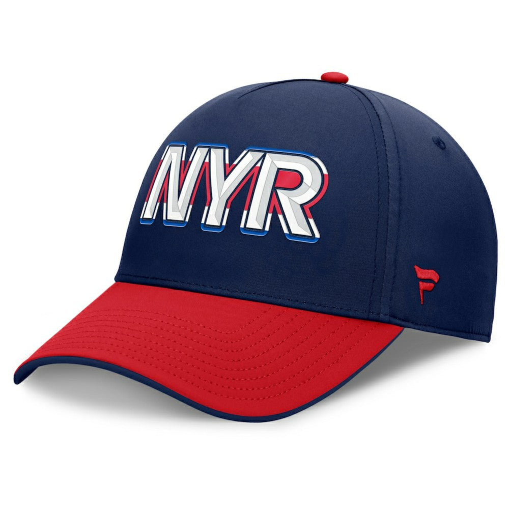 New York Rangers Fanatics Authentic Pro Rink Team Code Flex Hat - Navy/Red - NHL