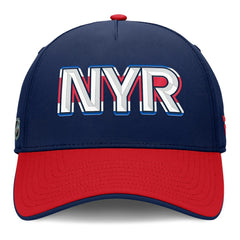 New York Rangers Fanatics Authentic Pro Rink Team Code Flex Hat - Navy/Red - NHL
