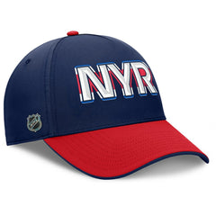 New York Rangers Fanatics Authentic Pro Rink Team Code Flex Hat - Navy/Red - NHL