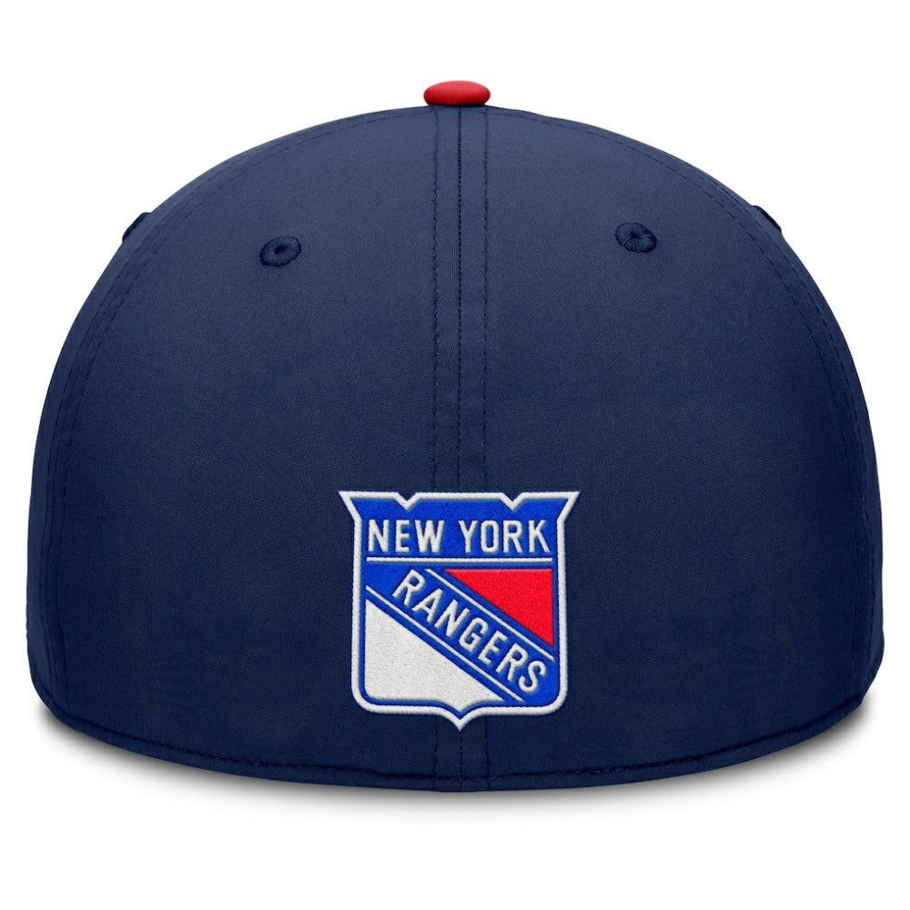 New York Rangers Fanatics Authentic Pro Rink Team Code Flex Hat - Navy/Red - NHL
