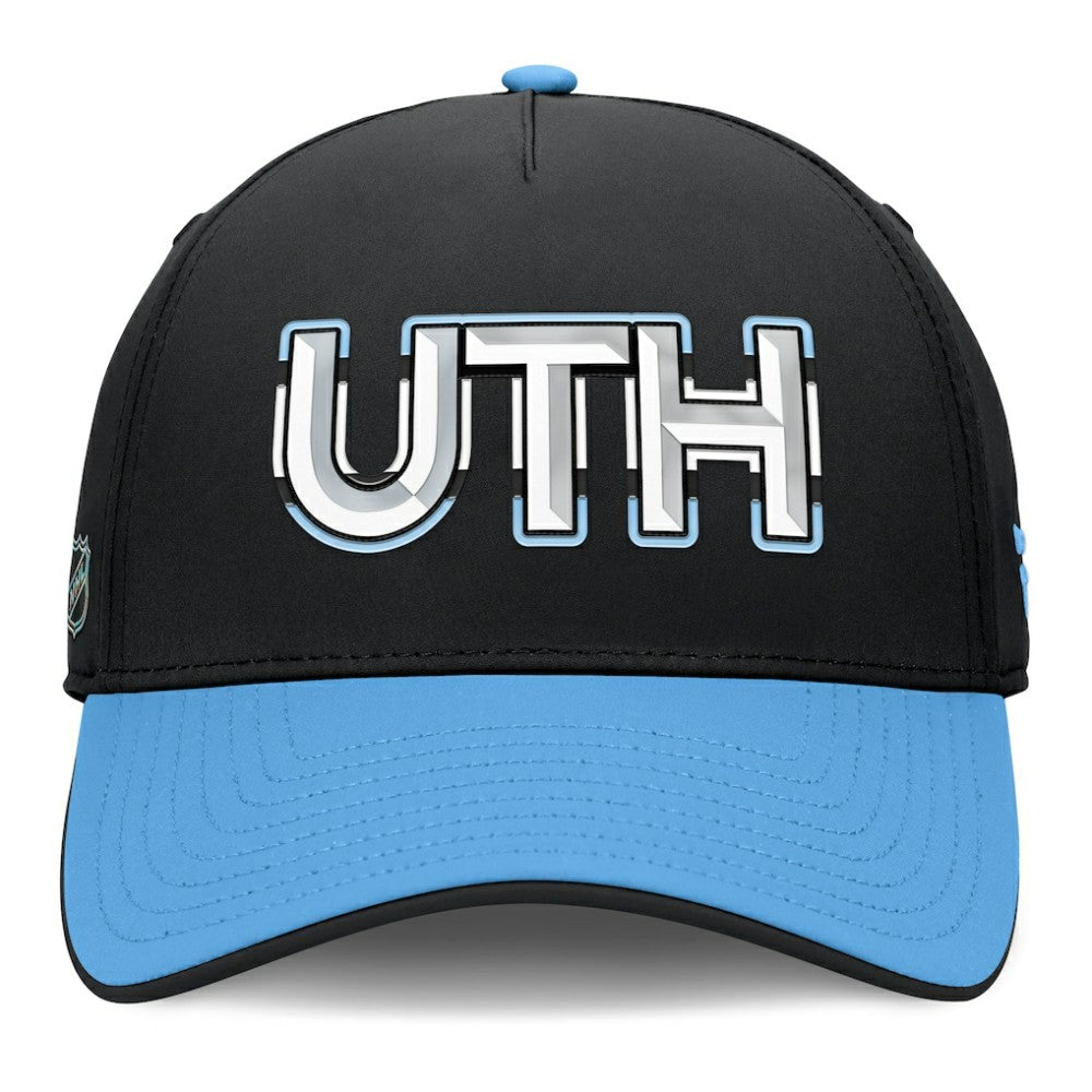 Utah Mammoth Fanatics Authentic Pro Rink Team Code Flex Hat - Black/Light Blue - NHL