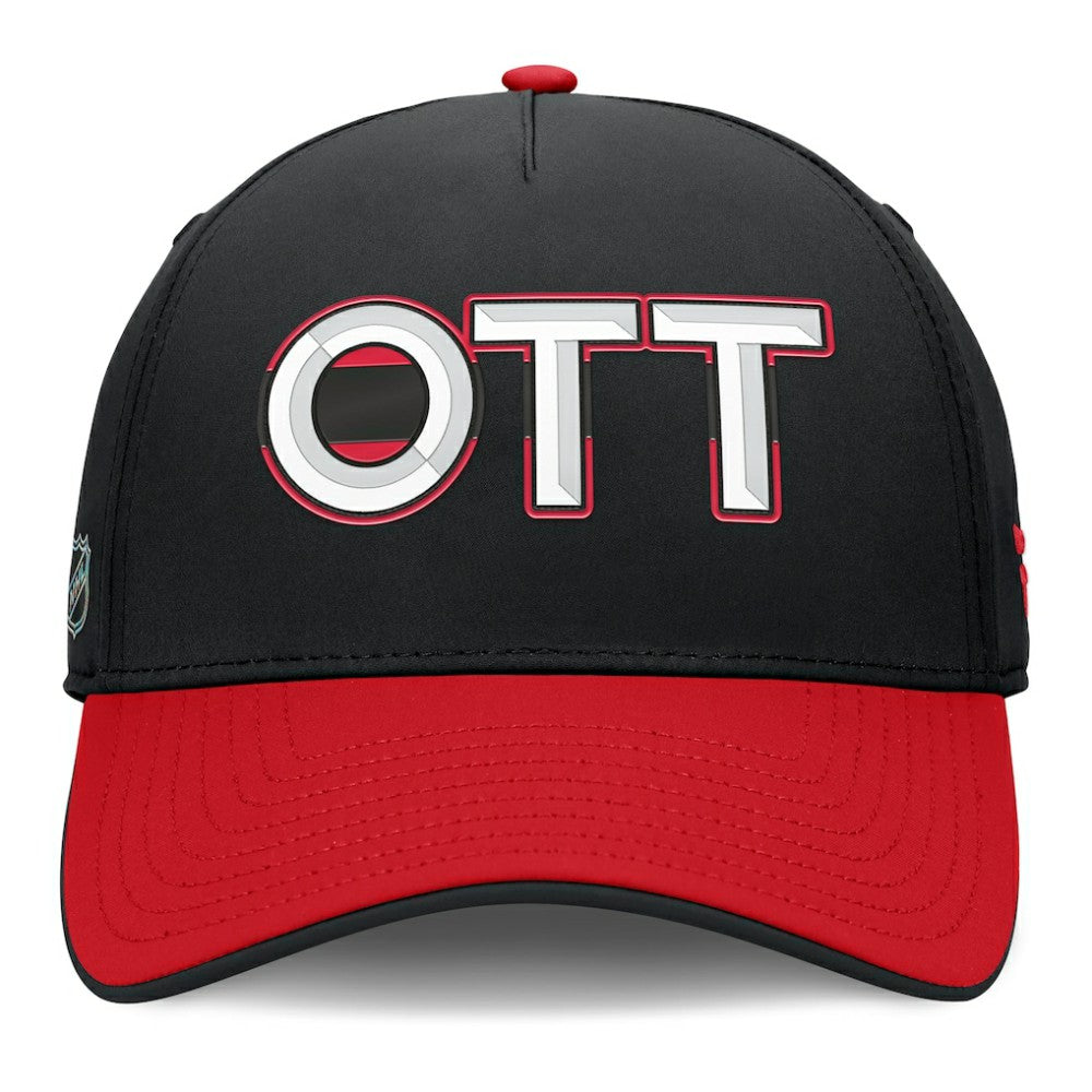 Ottawa Senators Fanatics Authentic Pro Rink Team Code Flex Hat - Black/Red - NHL