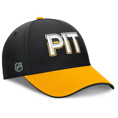 Pittsburgh Penguins Fanatics Authentic Pro Rink Team Code Flex Hat - Black/Gold - NHL