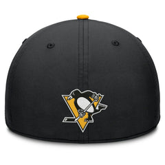 Pittsburgh Penguins Fanatics Authentic Pro Rink Team Code Flex Hat - Black/Gold - NHL