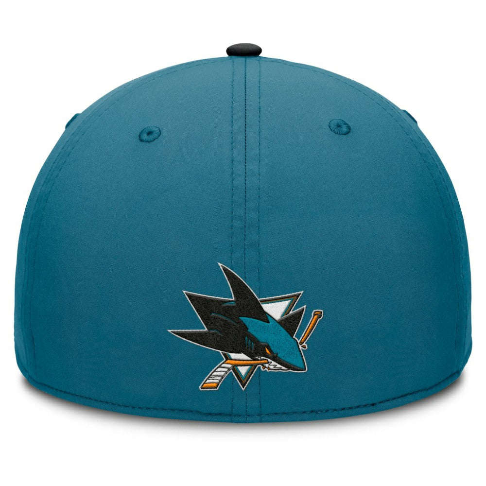 San Jose Sharks Fanatics Authentic Pro Rink Team Code Flex Hat - Teal/Black - NHL